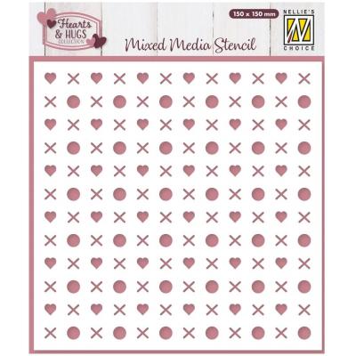 Nellie's Choice Stencil - Hugs & Kisses
